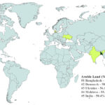 Countries with more than 50% of its land being arable