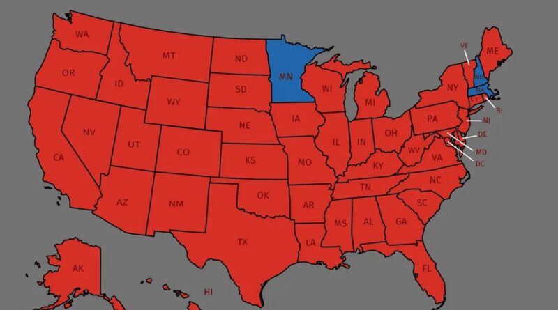 US states with Higher or Lower HDI than Germany mapped