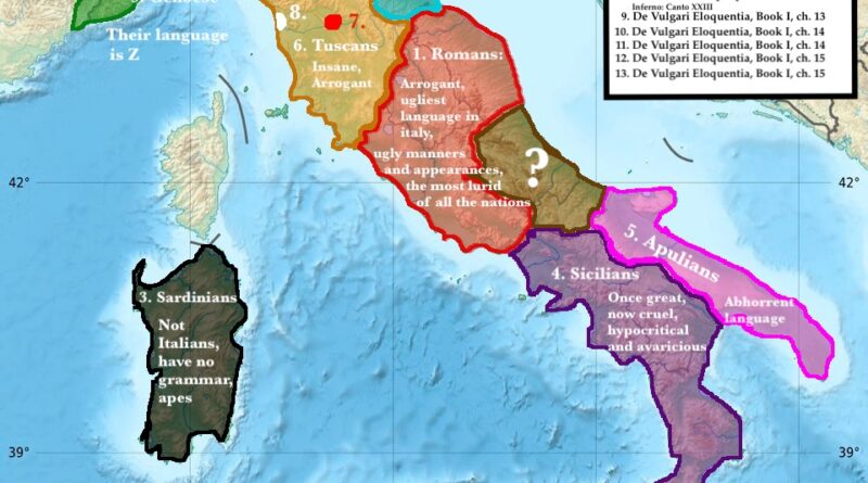 Stereotypes of Italians, by Dante