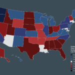 Mapped: U.S. States by Party of the Governor in Their Last Six Elections