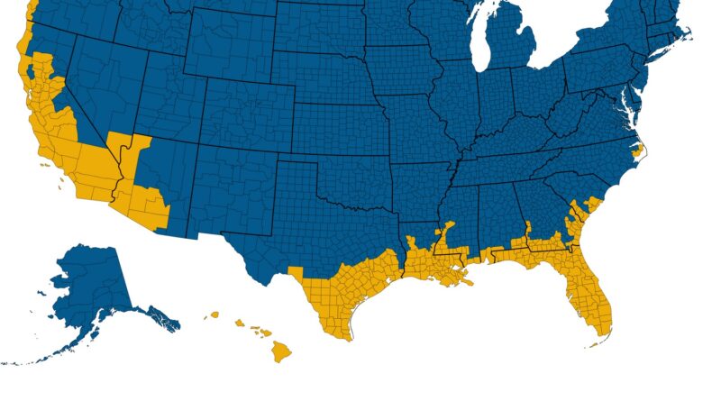 The U.S. winters compared to Canada's warmest city