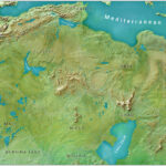 Map of Sahara 8000 years ago, at the peak of the African humid period