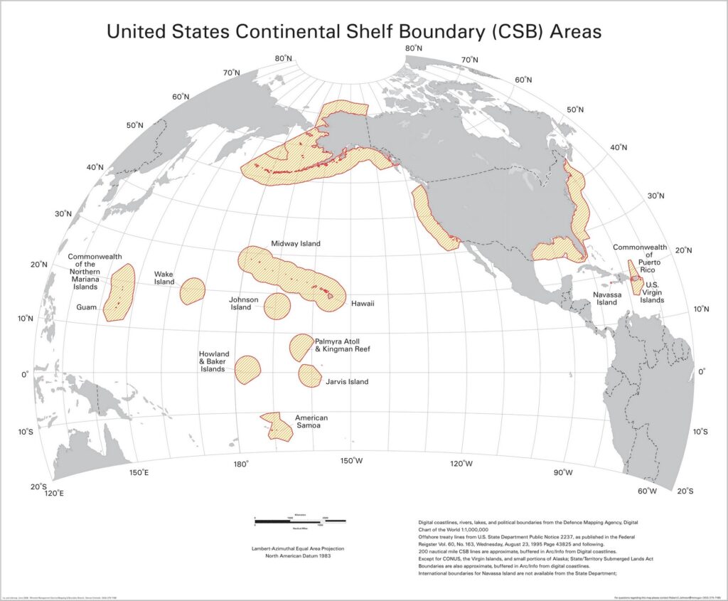 Continental Shelf Boundaries Mapped