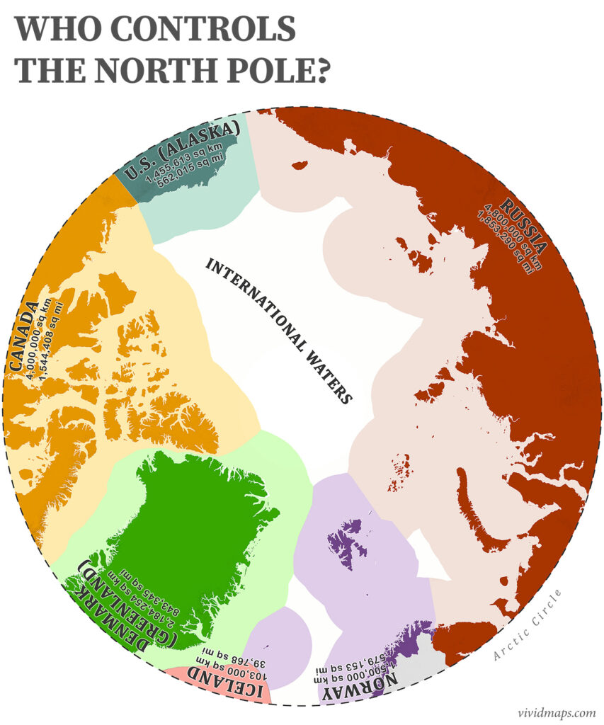 Mapped: Who controls the North Pole?