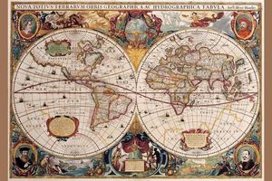 17-th century world map