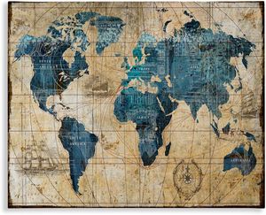 Abstract wall map poster