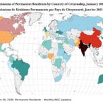 Canada - Admissions of Permanent Residents by Country of Citizenship, 2015-2025