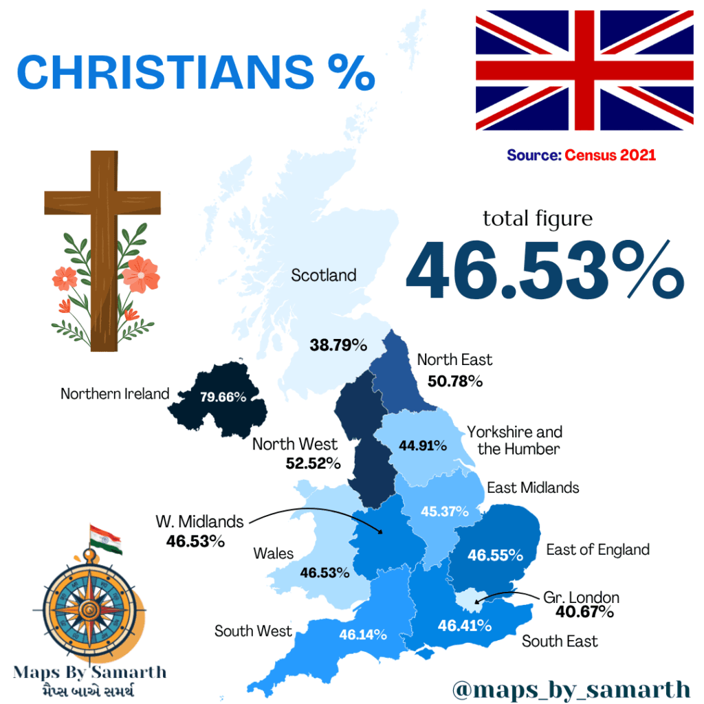 Mapping Religious Identity Across The UK Vivid Maps Mapping Religious Identity Across The UK Vivid Maps
