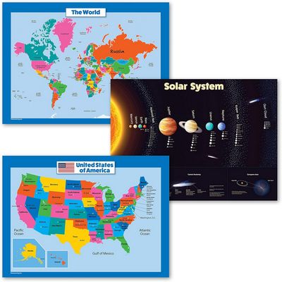 world map poster for kids