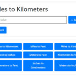 Miles to kilometers converter