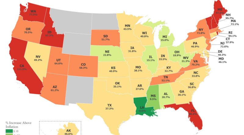 When Every State Had Homes Under $200,000: Tracking 25 Years of American Housing Prices