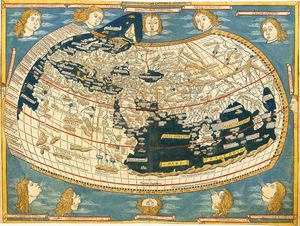 Vintage wall map poster