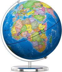 TOPGLOBE 30cm Wereldbol educatieve politieke kaart (30cm diameter