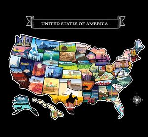 Large Scratch-Off United States Map