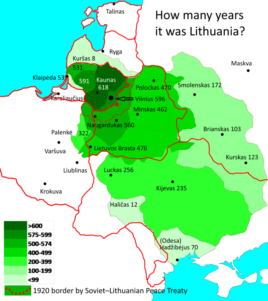 Mapped: How Many Years Was It Actually Lithuanian?