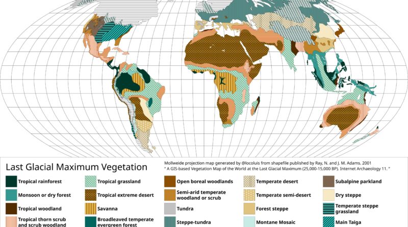 Last Glacial Maximum Vegataion World Map
