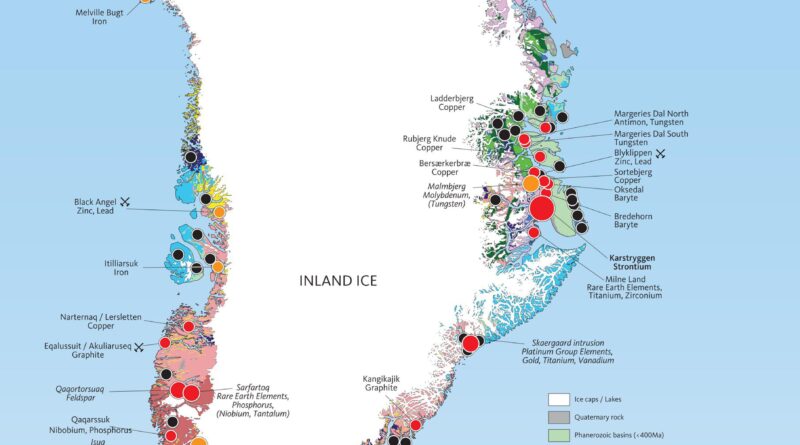 Greenland geology and raw material deposits mapped