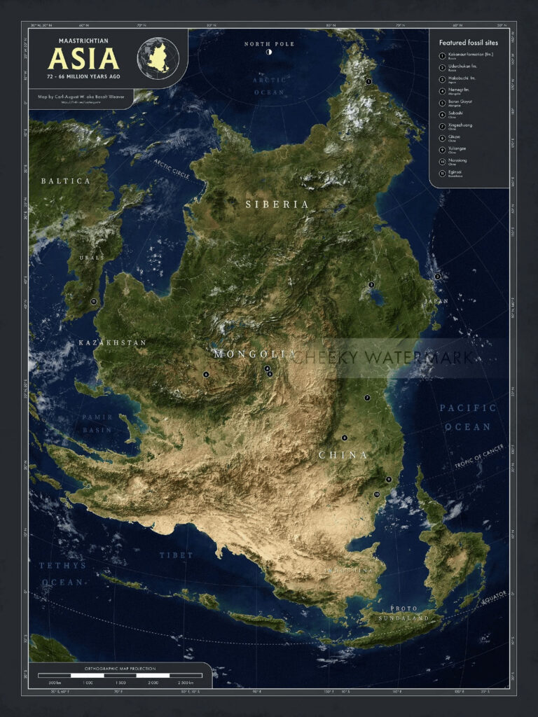 Late Cretaceous Map of Asia