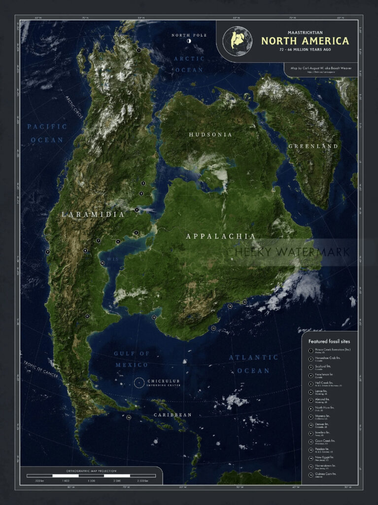 North America 66 millions ago