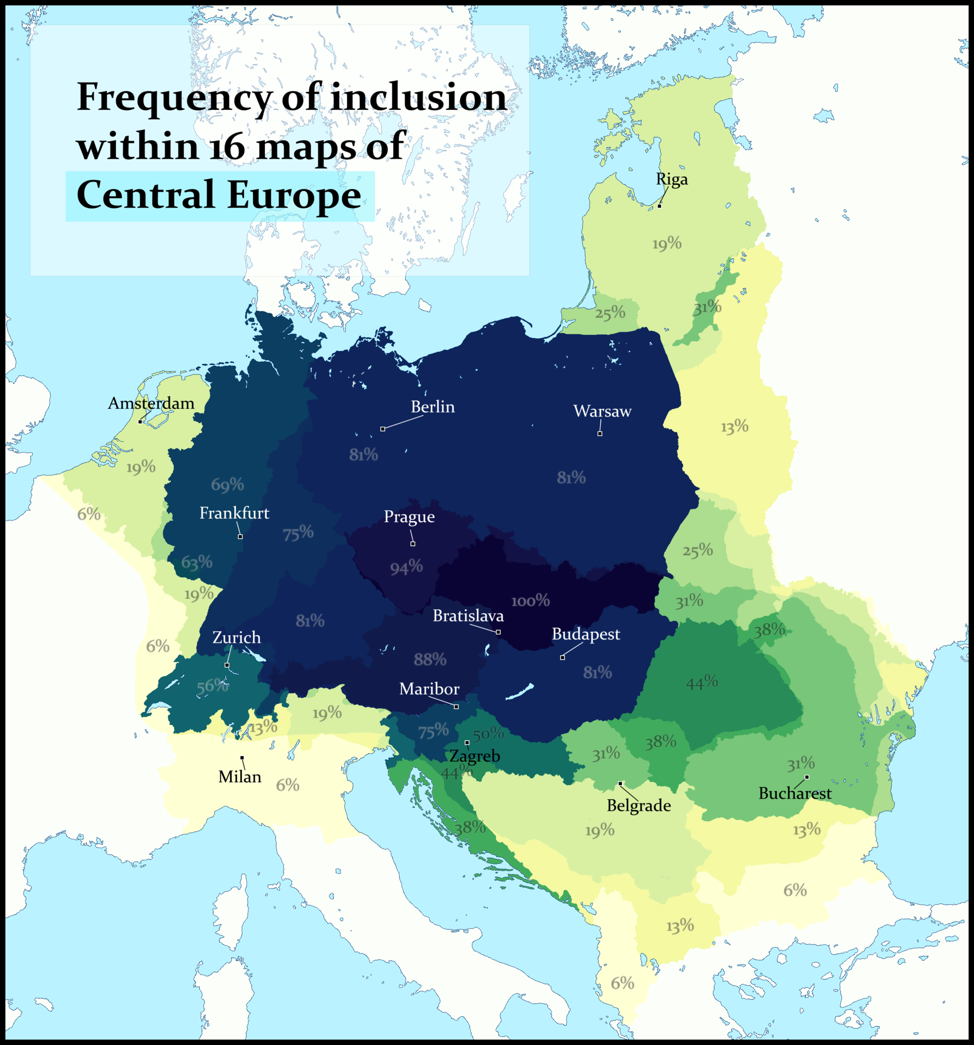 Where Does Central Europe Begin And End A Heatmap Of 16 Definitions Central Europe 1909x2048 