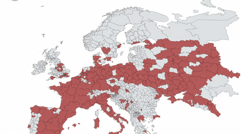 Regions of Europe with 1 million people or more