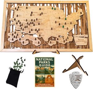 Wooden U.S. map
