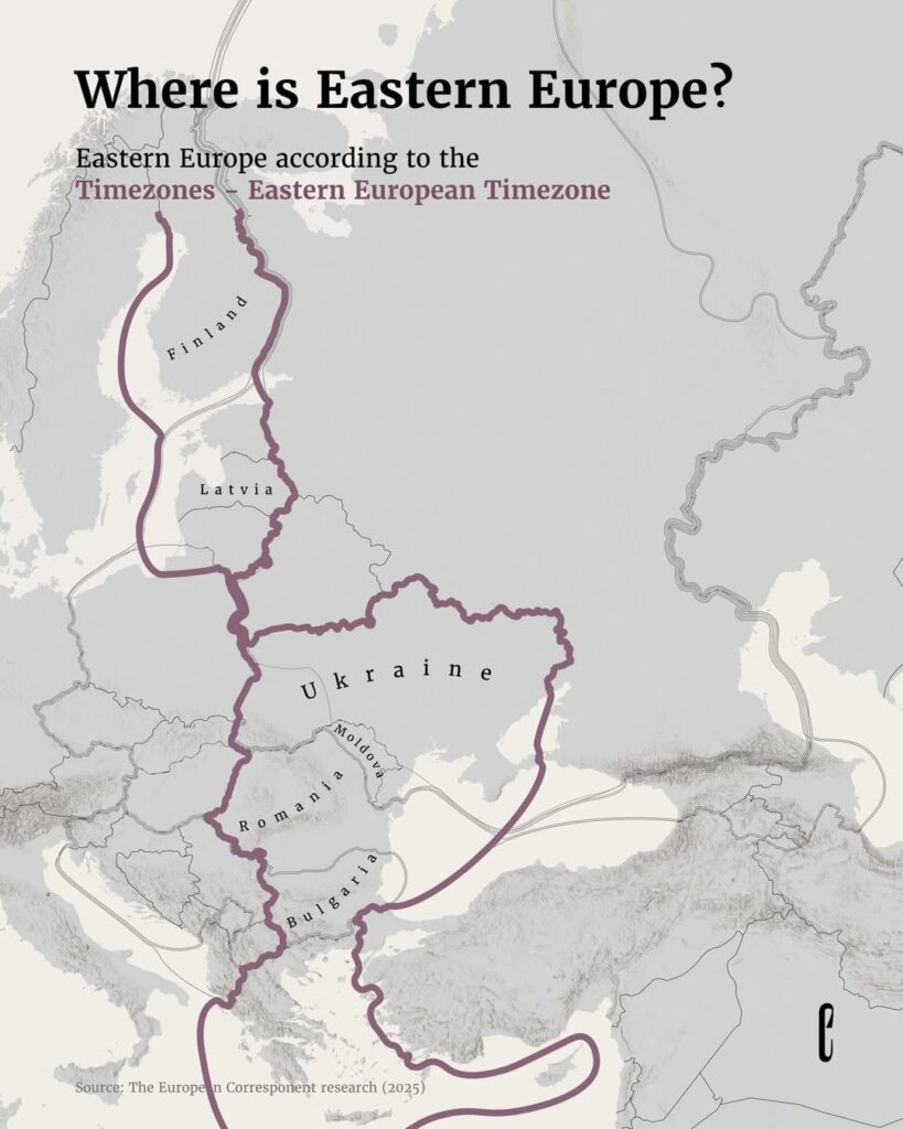 Eastern Europe according timezones - eastern timezone (Russia, Finland, Baltic States, Belarus, Ukraine, Moldova, Romainia, Bulgaria, Greece, Cyprus.