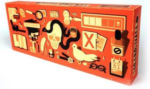 Secret Hitler social deduction game components showing wooden pieces and foil-inlaid boards