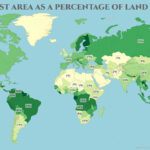 Forest Area as a Percentage of Land Area World Map