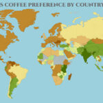 World Map of Tea Vs. Coffee Preference by Country