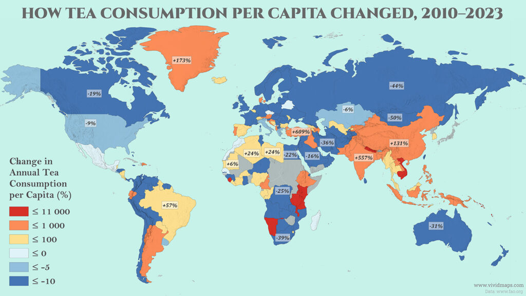 Tea Consumption Per Capita Percentage Change (2010-2023)
