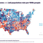 Jail and Prison Populations by U.S. County, Mapped Jail population by U.S. country mapped
