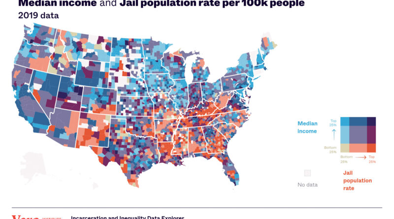 Jail population by U.S. country mapped