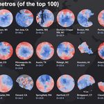 The Bluest, Reddest and Fastest-Changing US Metro Areas, 2016 to 2024 Most Democratic Cities in the U.S mapped