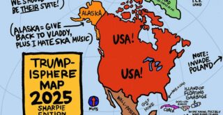 World map according to Trump