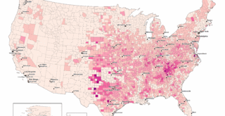Evangelist Protestant Population by U.S. county