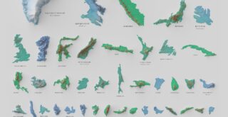 The World’s hundred Largest Islands, Side by Side
