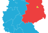 Maps of differences between East and West Germany