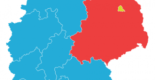 Maps of differences between East and West Germany