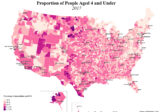 Proportion of people aged 4 and under