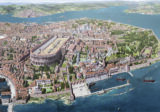 Bird's eye view of Byzantine Constantinople (Istanbul)