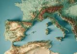Map of relief of Europe