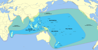 The map of the extent of the Austronesian language family