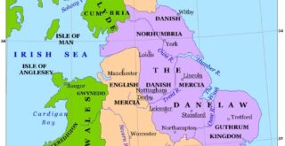 British Isles at the Time of Danish Conquest Mapped