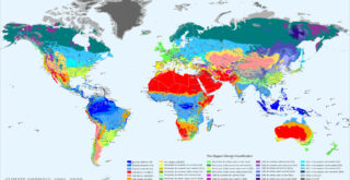 Koppen-Geiger climate classification (Hi-res world map)