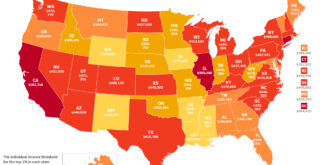 Mapped: What does it take to join the top 1% of income earners in the United States?