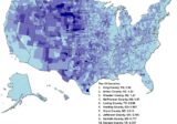 Horses per Capita by U.S. county mapped