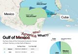 Gulf of Mexico or America mapped