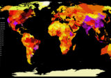 World map: population by subdivisions