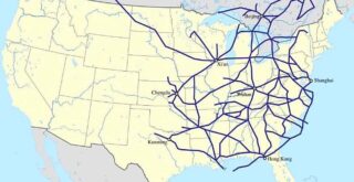Mapped: China’s high-speed rail network overlaid on the U.S.